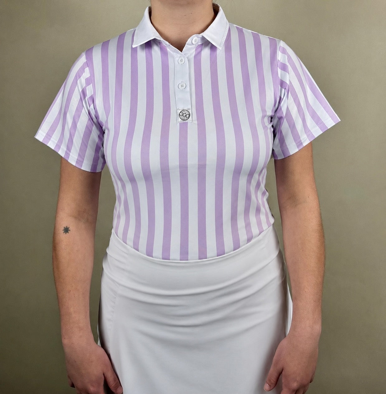 Lavender Stripe Polo